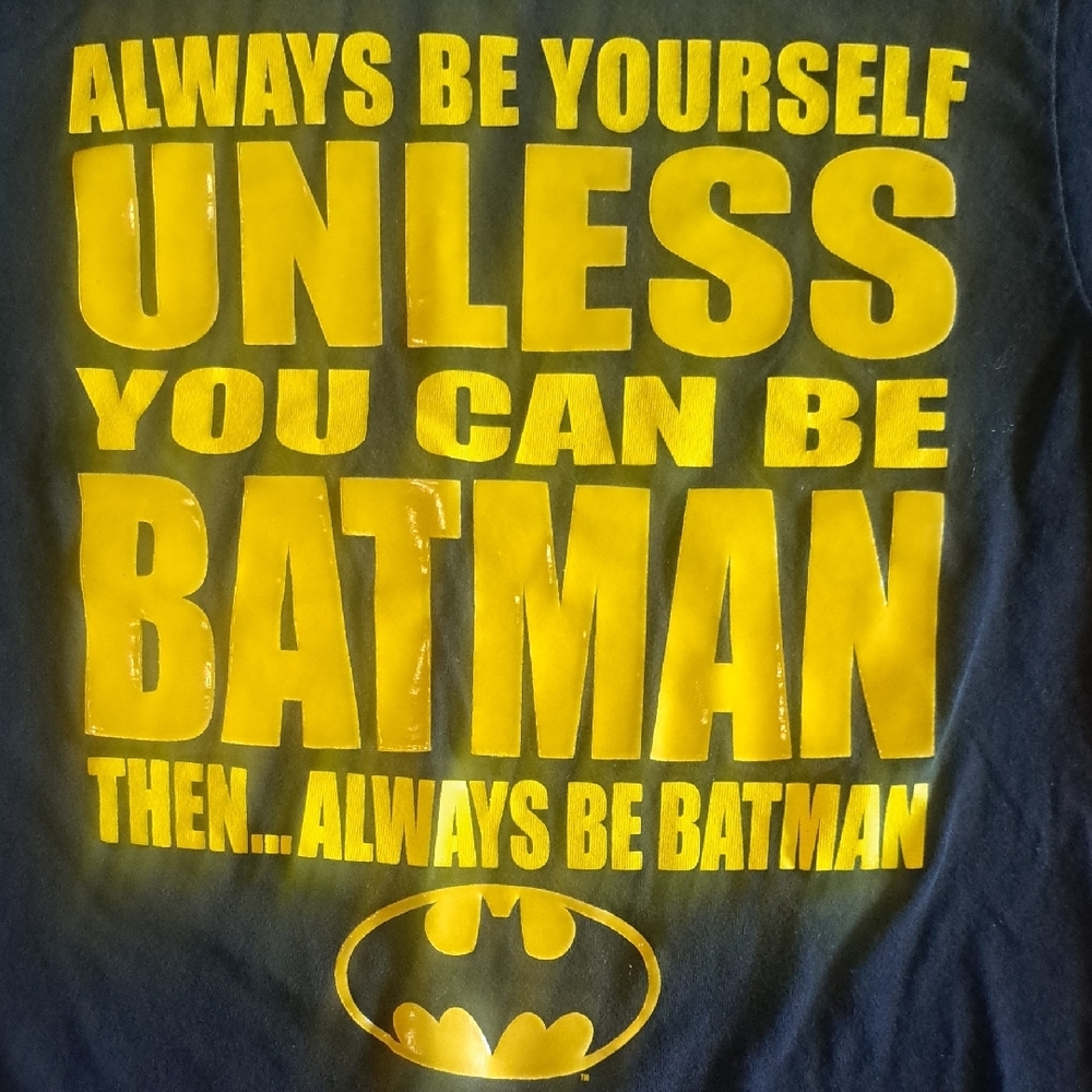 Black and Yellow Batman Graphic Tee 10 -12 Large